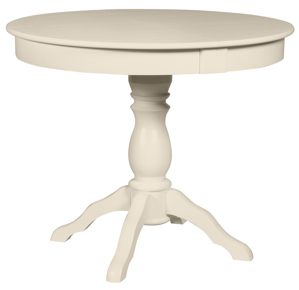 Круглый стол раскладной белый фото в интернет магазине МисМебель
