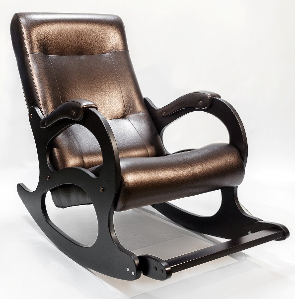 Кресло-качалка для отдыха с подножкой БАСТИОН-2 Dark Brown