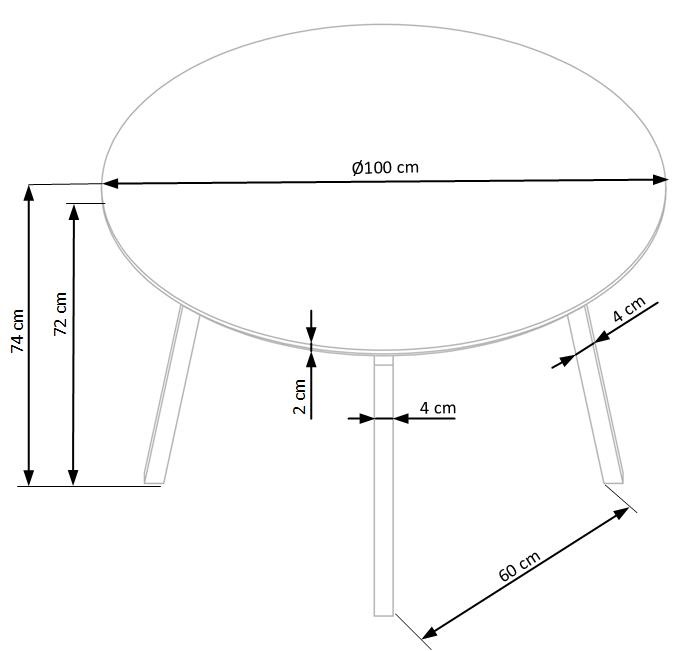 Стол кухонный BALROG круг