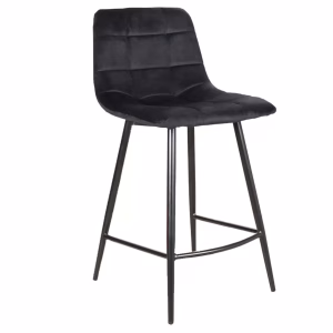 Стул полубарный SIGNAL MILA H-2 Velvet Bluvel 19 черный/черный мат