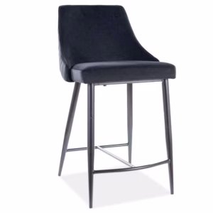 Стул полубарный SIGNAL PIANO B H-2 Velvet Bluvel 19 черный