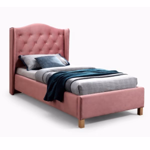 Кровать SIGNAL ASPEN Velvet Bluvel 52 античный розовый/дуб 90/20