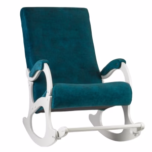 Кресло-качалка Бастион-4-2 арт.Goya teal Белые ноги