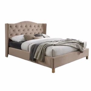 Кровать SIGNAL ASPEN Velvet Bluvel 28 бежевый/дуб 160/200