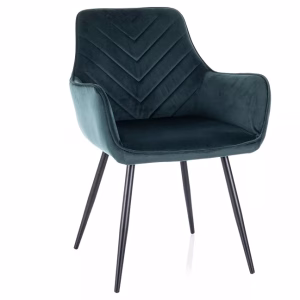 Стул SIGNAL FIG Velvet Bluvel 78 зеленый/черный