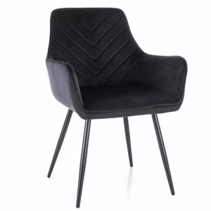 Стул SIGNAL FIG Velvet Bluvel 19 черный/черный