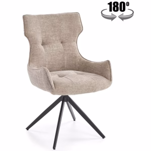 Стул HALMAR K573 бежевый/черный, поворотный