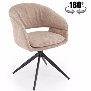 Стул HALMAR K602 капучино/черный, поворотный