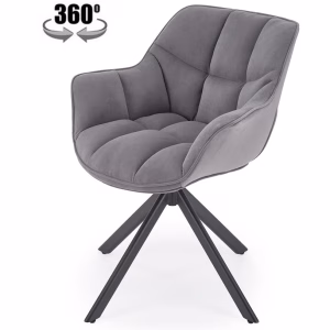 Стул HALMAR K610 серый/черный, поворотный