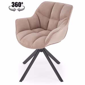 Стул HALMAR K610 бежевый/черный, поворотный