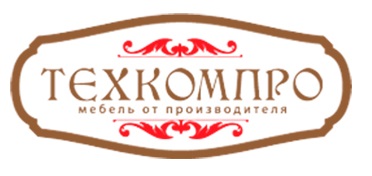 Производство мебели компании Техкомпро столы трансформеры, деревянные обеденные, лого